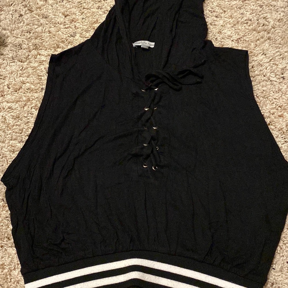 Charlotte Russe hooded crop top
